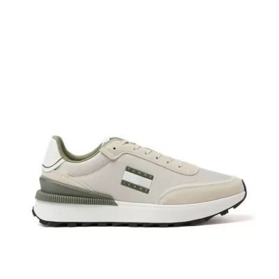 BASKETS TOMMY JEANS TJW TECH RUNNER ESS HOMME KHAKI